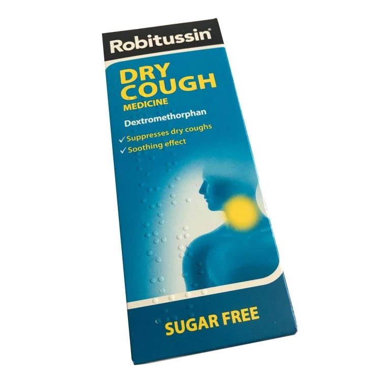 Robitussin Dry Cough Mixture sugar free 100ml PostMyMeds